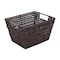 Simplify Medium Rattan Storage Tote Basket in Chocolate 25452-CHOCOLATE - alternate 1
